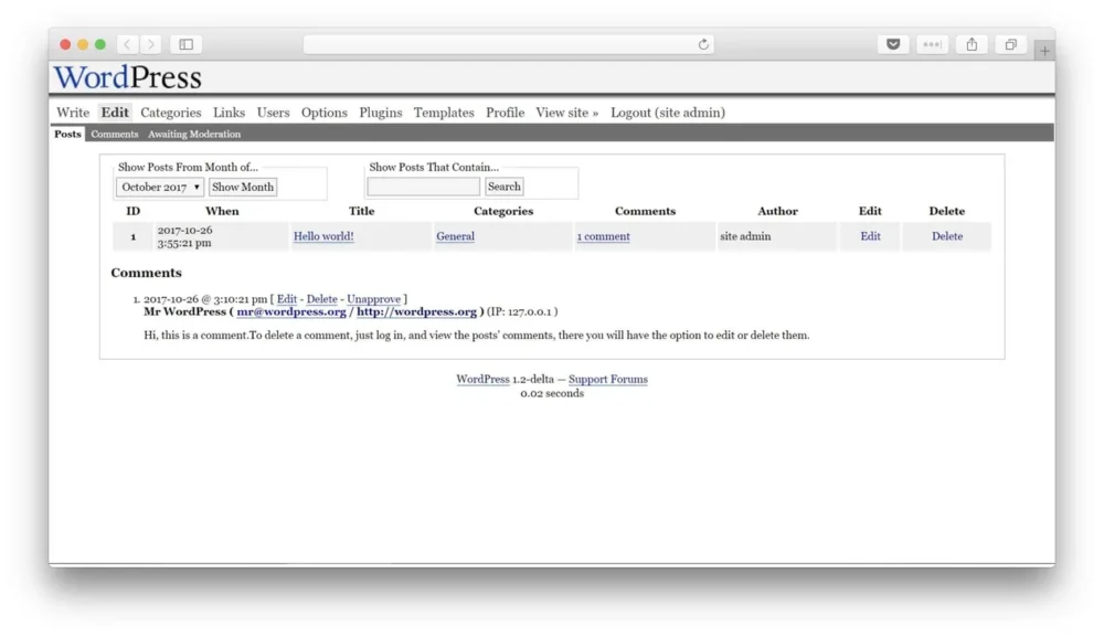 wordpress 1.2